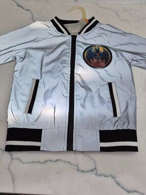 Batman Zip Up Jacket Size 3T Reflective & Holographic